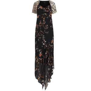 AllSaints Leah Floral Print Midi Dress